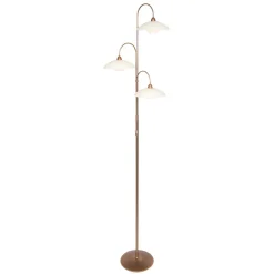 Klassieke 3-lichts vloerlamp brons inclusief LED