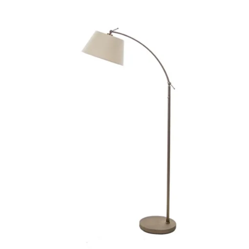 Klassieke vloerlamp brons met creme kap