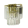 Klassieke wandlamp goud met helder glazen pegels