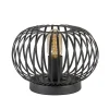 Kleine draad tafellamp modern mat zwart