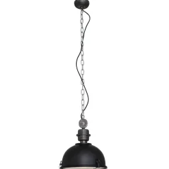 Kleine hanglamp Bikkel zwart industrieel