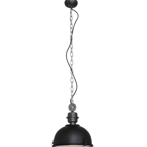 Kleine hanglamp Bikkel zwart industrieel