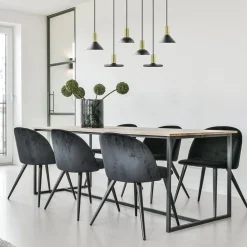 Kleine hanglamp driehoek zwart met brons