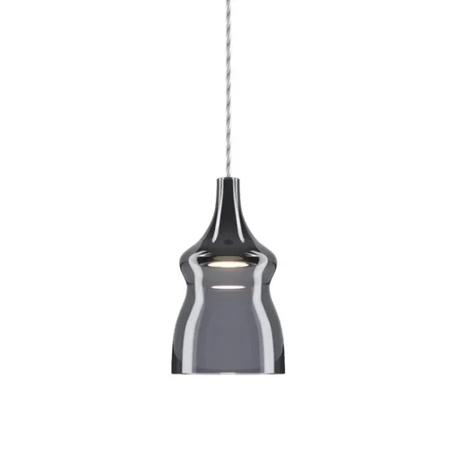 Kleine hanglamp Nostalgia smoke glas inclusief LED