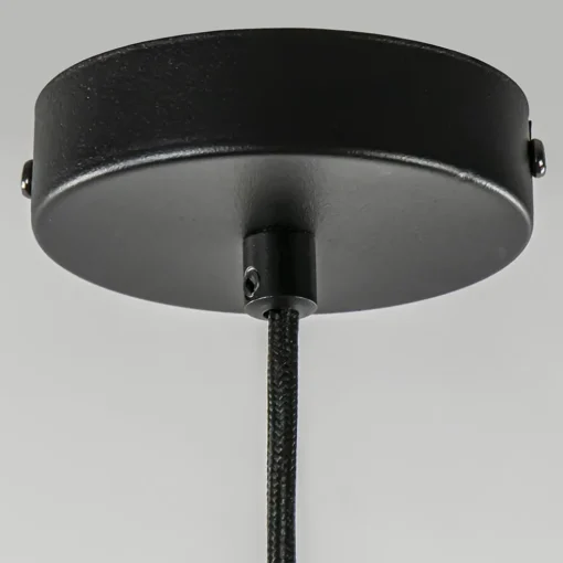 Kleine hanglamp rond mat zwart