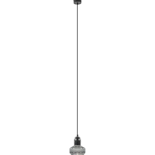 Kleine hanglamp smoke glas inclusief LED GU10