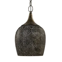 Kleine oosterse hanglamp Kadiri brons