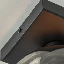 Kleine plafondlamp zwart met smoke glas 20 cm
