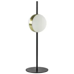 Kleine tafellamp bol zwart met goud