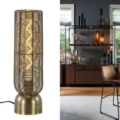 Kleine tafellamp Lezuza antiek brons