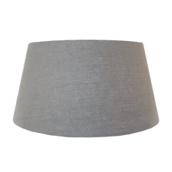Lampenkap drum 45 cm vlaslinnen donker