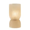 L&L grote ribglas tafellamp peach op batterijen Phoebe
