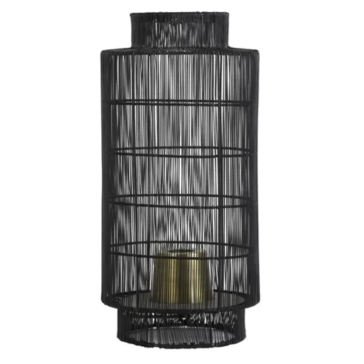 L&L tafellamp Gruaro zwart draad