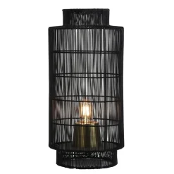 L&L tafellamp Gruaro zwart draad