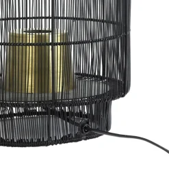 L&L tafellamp Gruaro zwart draad