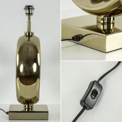 Lampvoet light gold glossy metaal