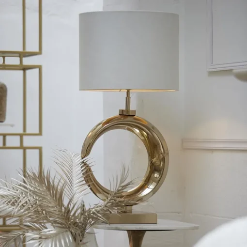 Lampvoet light gold glossy metaal