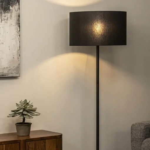 Lampvoet/vloerlamp Rodrigo mat zwart