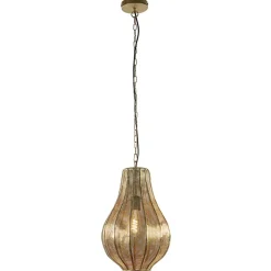 Landelijke druppel hanglamp goud Oosters