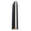 Langwerpige zwarte buitenlamp up+down en front