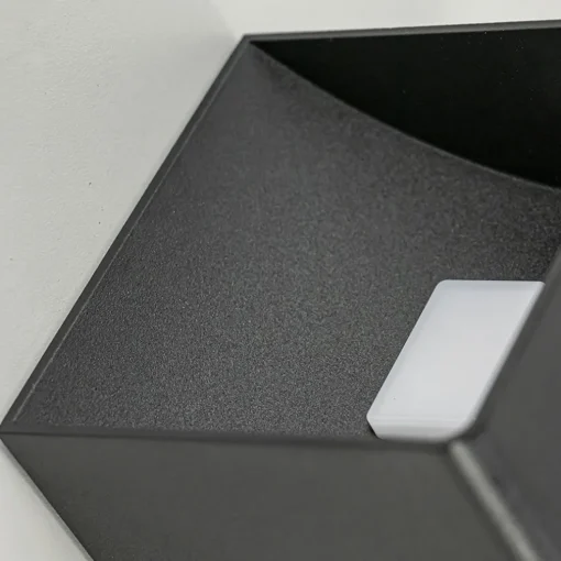 LED buitenlamp oplaadbaar zwart vierkant