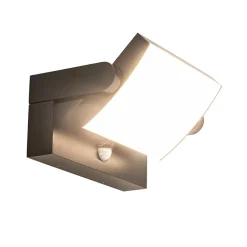 LED buitenlamp zwart met draaibare kap en sensor