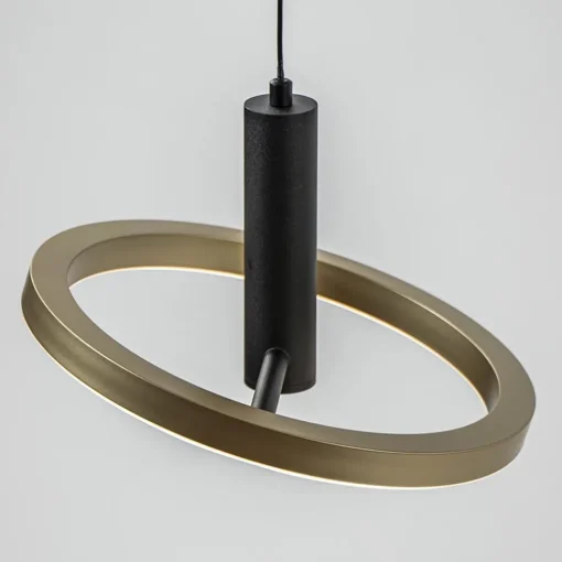 LED eettafelhanglamp 3-lichts balk zwart/goud dimbaar