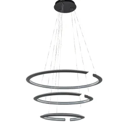 LED hanglamp ringen mat zwart