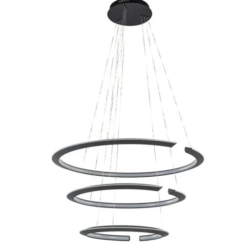 LED hanglamp ringen mat zwart