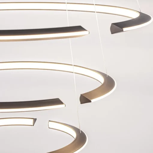LED hanglamp ringen mat zwart