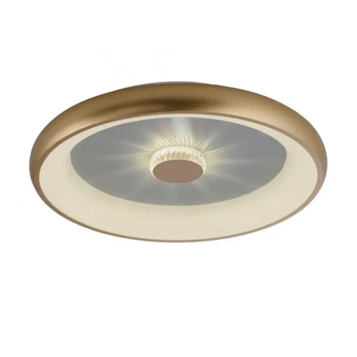 LED plafondlamp goud met kristaleffect