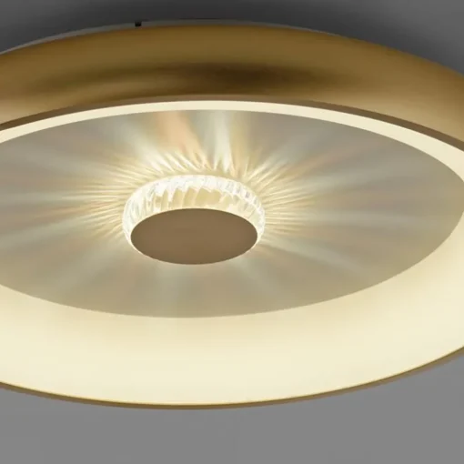LED plafondlamp goud met kristaleffect