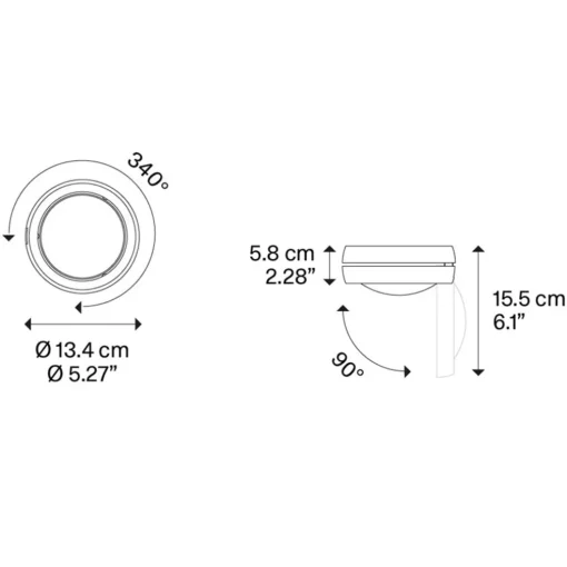 LED plafondspot Nautilus chroom verstelbaar