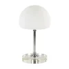 LED tafellamp chroom/opaal glas dimbaar