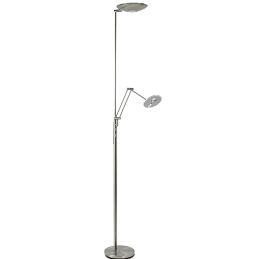 LED uplighter met verstelbare leesarm nikkel