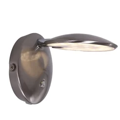 LED wandlamp staal met dimmer