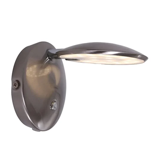 LED wandlamp staal met dimmer