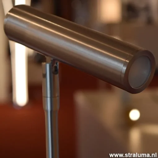 Leeslamp nikkel led + tastdimmer