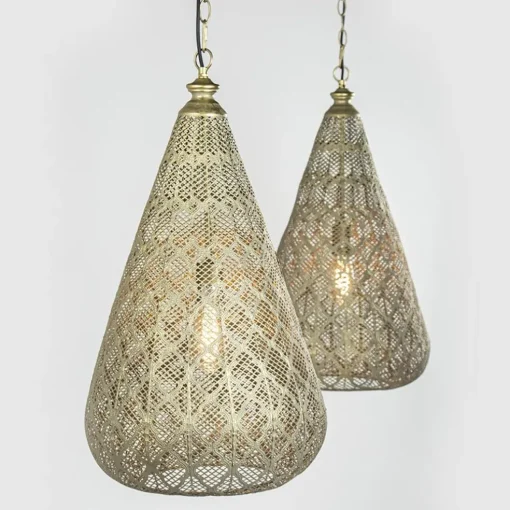 2-Lichts eettafelhanglamp mat goud/zwart oriental