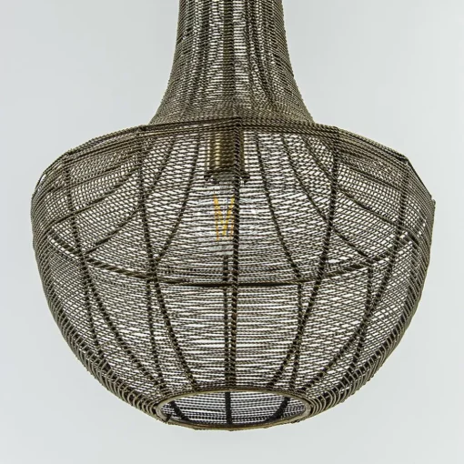 2-Lichts hanglamp Khedira mat zwart/brons