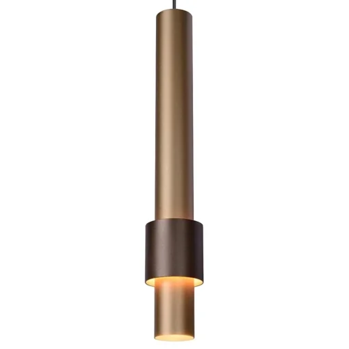 3-Lichts hanglamp LED cilinders bruin rond