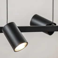 6-Lichts hanglamp spots verstelbaar zwart