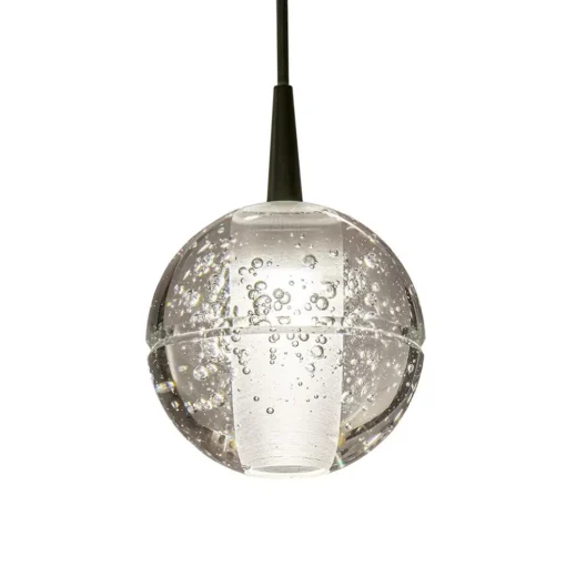 3-Lichts hanglamp zwart met helder glazen bollen
