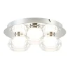 3-Lichts LED plafondlamp chroom met helder glas