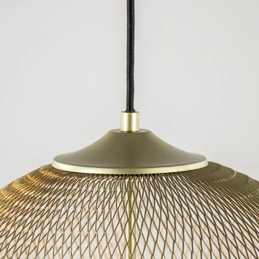 3-Lichts ronde hanglamp goud/mat zwart