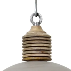 Light & Living hanglamp Avery grijs/hout