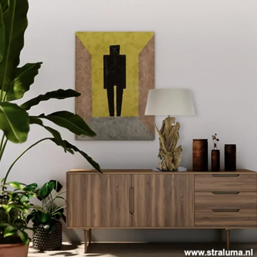 Light & Living lampvoet hout + zwart
