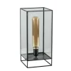 Light & Living tafellamp Solas zwart met glas