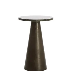Light and Living bijzettafel Ynez bruin marmer 29x43 cm