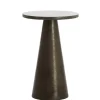 Light and Living bijzettafel Ynez bruin marmer 36x51 cm